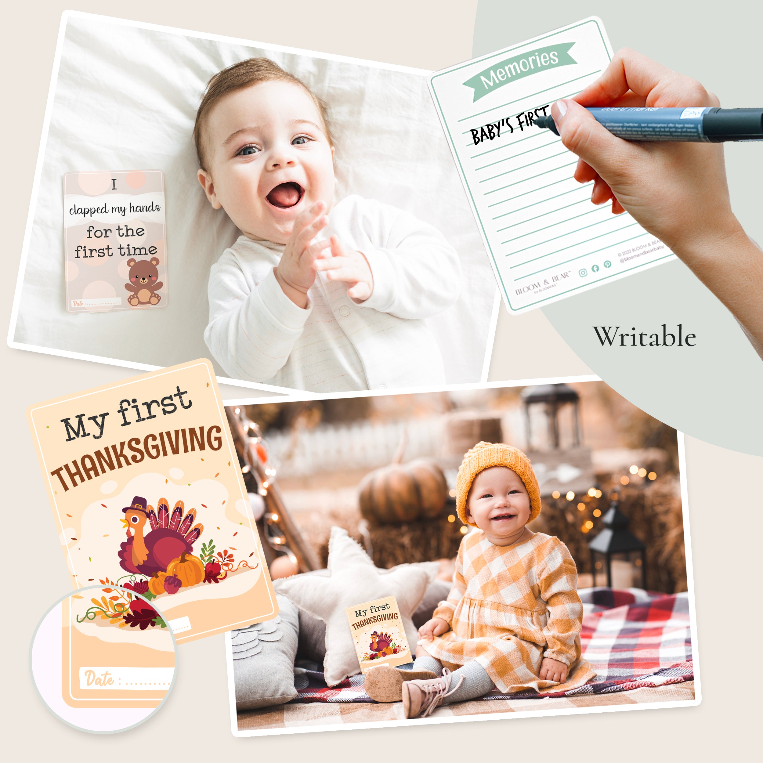 Baby milestone discount blanket and cards